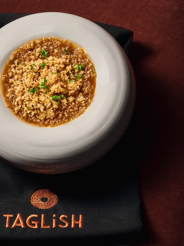 Whipped gabi with tamarind glaze
